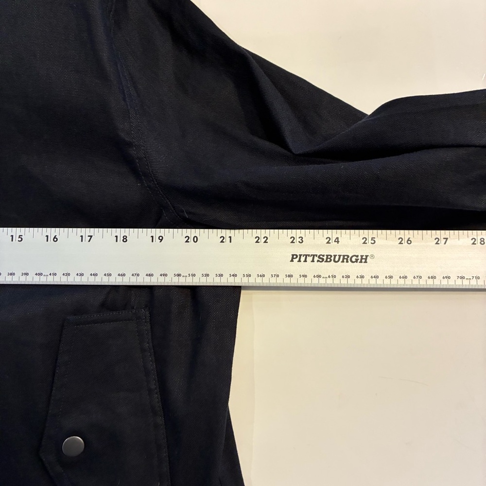 New Tahari Black Linen Jacket XL Snaps Full-Zip Drawstring - Picture 7 of 9